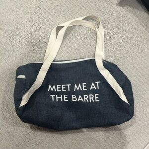 Meet me at the barre gym duffel